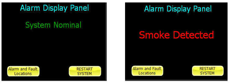 Smoke Detection System alarm display